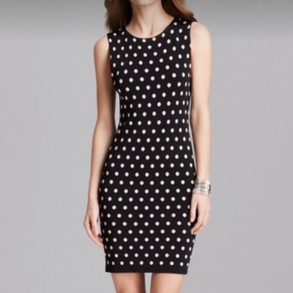 Alice + Olivia Polka Dot Knit Sheath Dress Size Small - Picture 7 of 7